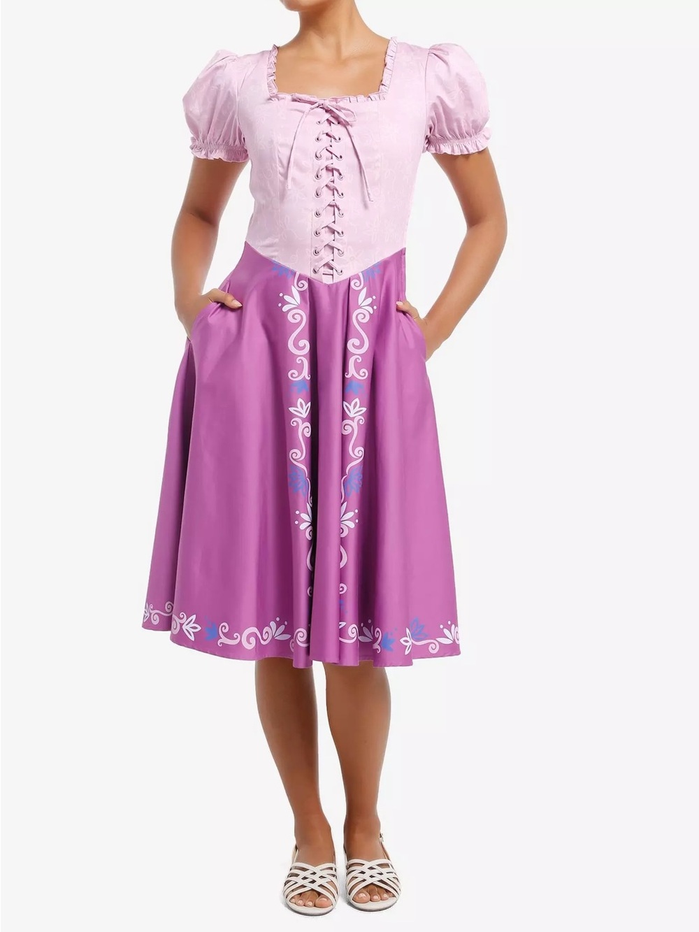 Her Universe Disney Tangled Rapunzel Puff Sleeve Dress Her Universe Exclusive